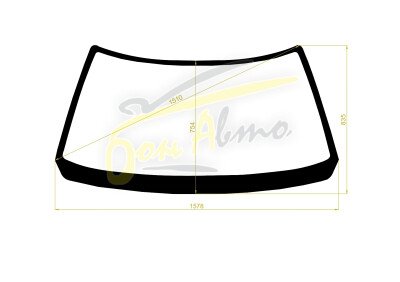 Стекло лобовое TOYOTA CROWN 1983-1987 (GS120H-h/t) 
Бренд: BENSON с синей полосой