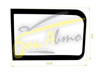 Стекло лобовое NAVISTAR 9000 2000- (R-1018*714) молдинг, 
Бренд: BENSON с синей полосой