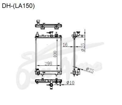 Радиатор TOYOTA PIXIS JOY 2016-2023 (LA250) (KF) 
Бренд: TONGSHI PL16MT