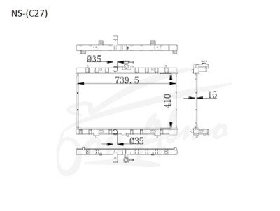 Радиатор SUZUKI LANDY 2016-2022 (C27) (MR20) 
Бренд: TONGSHI PL16