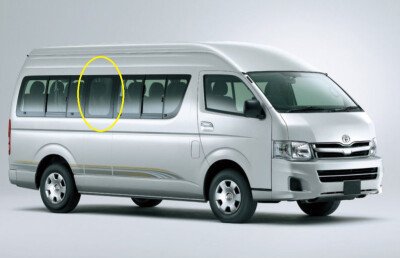 Стекло боковое TOYOTA HIACE 2004-2019 H200-L/R-536*565 SF/RH4/X 
Бренд: BSG