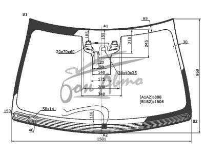 Стекло лобовое MERCEDES S-CLASS 2013-2020 (W222-LHD) обогрев щеток, место под 3 камеры с обогревом, место под датчик дождя, молдинг, антенна, проекция, атермальное, 
Бренд: BENSON