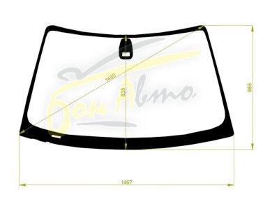 Стекло лобовое BMW 3-SERIES 1999-2005 (E46-5d wag) место под датчик дождя 
Бренд: КДМ с синей полосой