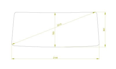 Стекло лобовое Dong Feng FP418 1983- () 2144*801*2210 
Бренд: BSG с серой полосой