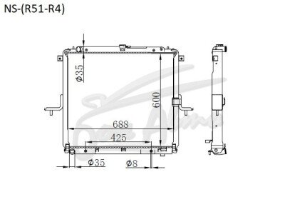 Радиатор NISSAN XTERRA 2005-2015 (N50) (QR25,YD25) 
Бренд: TONGSHI PL26AT