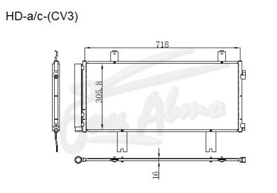 Радиатор кондиционера HONDA ACCORD 2018- (CV3) 
Бренд: TONGSHI AL16