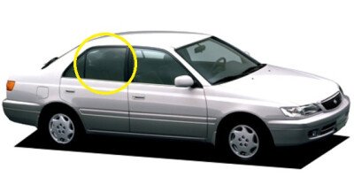 Стекло боковое TOYOTA CORONA PREMIO 1996-2001 ST210 RD/RH 
Бренд: BSG Тонированное