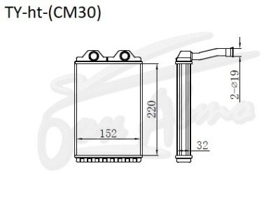 Радиатор отопителя TOYOTA TOWN ACE TRUCK 1986-2007 (CM30) (2CT) 
Бренд: TONGSHI AL32