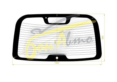 Стекло заднее с обогревом CHRYSLER PT CRUISER 2000-2010 () 2 отверстия 
Бренд: FYG Тонированное