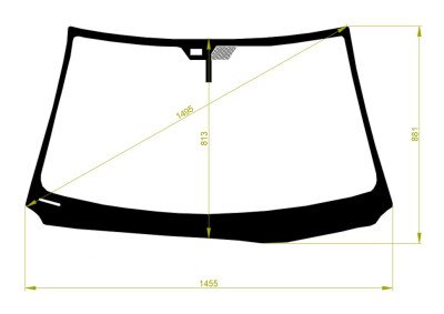 Стекло лобовое LEXUS GS 2005-2011 (GRS190-RHD) место под датчик дождя 
Бренд: BSG с серой полосой