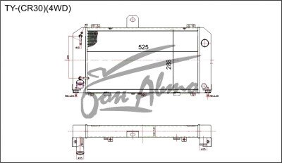 Радиатор TOYOTA TOWN ACE 1992-1996 (YR20-30)(4WD) (2-3Y) 
Бренд: TONGSHI AL48AT