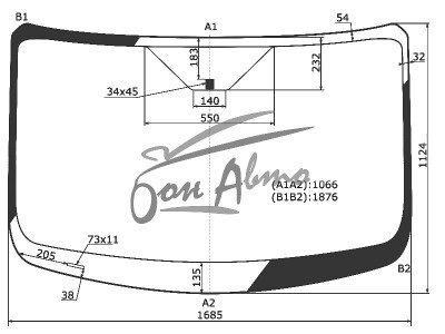 Стекло лобовое FORD TRANSIT 2013- (low-cab) 
Бренд: FYG