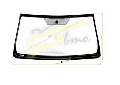 Стекло лобовое TOYOTA LAND CRUISER PRADO 2009-2023 (GRJ150-LHD) обогрев щеток 
Бренд: КМК с синей полосой