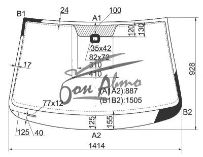 Стекло лобовое VOLKSWAGEN PASSAT 2005-2010 (B6) место под датчик дождя 
Бренд: BSG с серой полосой