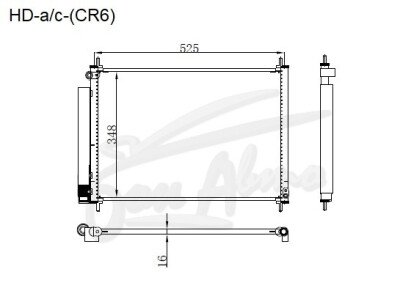 Радиатор кондиционера HONDA ACCORD 2013-2019 (CR6-7)(гибрид) 
Бренд: TONGSHI AL16