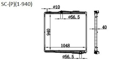Радиатор SCANIA 5-series 2004- (R/P/G/T) (1-940) 
Бренд: TONGSHI PL40MT