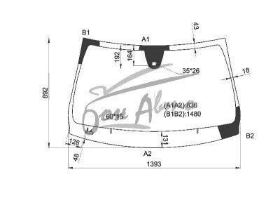 Стекло лобовое MERCEDES A-CLASS 2012-2018 (W176-2015) место под датчик дождя 
Бренд: КМК