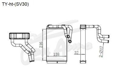 Радиатор отопителя TOYOTA VISTA 1990-1994 (SV30-35) (3S,4S) 
Бренд: TONGSHI AL32