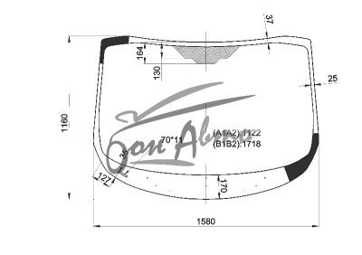 Стекло лобовое FORD TRANSIT CUSTOM 2013- () 
Бренд: ZDG