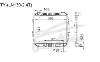 Радиатор TOYOTA 4RUNNER 1989-1995 (LN130) (2LT) 
Бренд: TONGSHI PL36AT