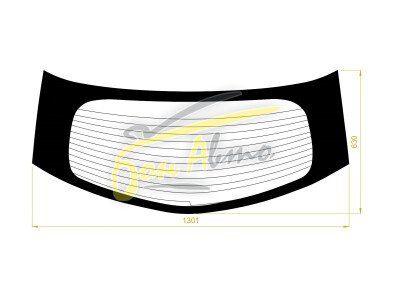 Стекло заднее с обогревом MAZDA DEMIO 2007-2014 (DE3-5) молдинг, 
Бренд: BENSON