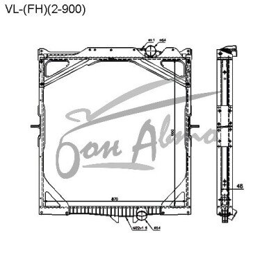Радиатор VOLVO FH-SERIES 1992-2012 (FH12)(2-900) 
Бренд: TONGSHI PL48MT