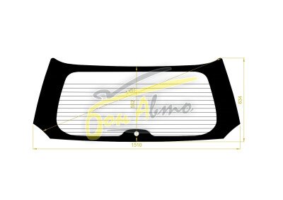 Стекло заднее с обогревом SUBARU LANCER 1995-1998 (BG9-5d wag) 1 отверстие 
Бренд: FYG