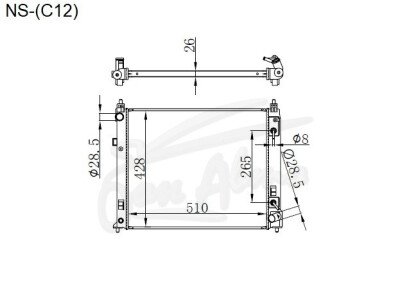 Радиатор NISSAN VERSA NOTE 2013-2018 (E12) (HR) 
Бренд: TONGSHI PL26AT