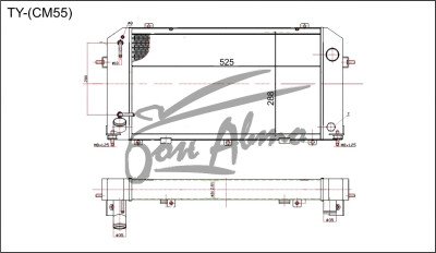 Радиатор TOYOTA TOWN ACE TRUCK 1985-2007 (CM55)(4WD) (1-2C,2Y) 
Бренд: TONGSHI AL48AT
