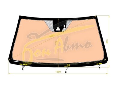 Стекло лобовое LEXUS LX 2007-2021 (J200-LHD-2015) полный обогрев, обогрев щеток, место под 1 камеру, место под датчик дождя, молдинг, фурнитура, 
Бренд: BENSON с синей полосой