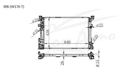Радиатор MERCEDES GLA-CLASS 2013-2020 (X156)(turbo) (M133DE20) 
Бренд: TONGSHI PL26MT