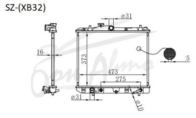 Радиатор SUZUKI SPLASH 2008-2015 (XB32) (K12B) 
Бренд: TONGSHI PL16AT