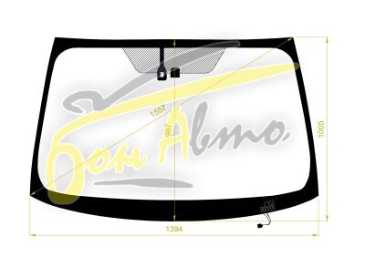 Стекло лобовое TOYOTA PRIUS 2009-2015 (ZVW30-RHD) обогрев щеток, место под датчик дождя, 
Бренд: BENSON с серой полосой