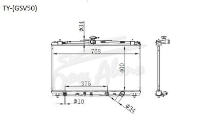 Радиатор DAIHATSU ALTIS 2011-2017 (GSV50) (2GR) 
Бренд: TONGSHI PL26AT