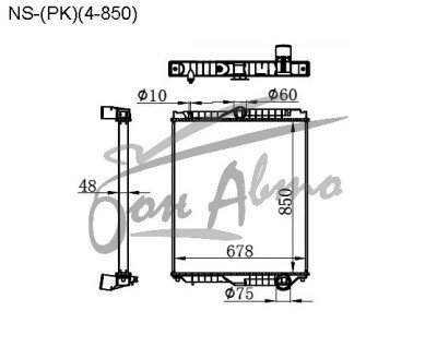 Радиатор NISSAN DIESEL 1998- (CK541B)(PK520(4-850) (RF8TA) 
Бренд: TONGSHI PL48MT