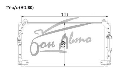 Радиатор кондиционера TOYOTA LAND CRUISER 1990-1997 (FJ80) 
Бренд: TONGSHI AL16