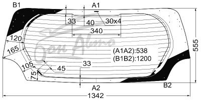 Стекло заднее с обогревом TOYOTA PORTE 2004-2012 (NNP10) молдинг, 
Бренд: BENSON Тонированное