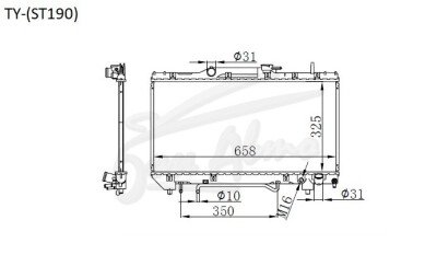 Радиатор TOYOTA CALDINA 1992-2002 (ST190) (3S,4S) 
Бренд: TONGSHI PL26AT