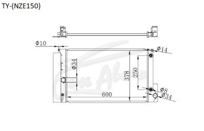 Радиатор TOYOTA MARK X ZIO 2007-2013 (ANA10) (2AZ,2GR) 
Бренд: TONGSHI PL16AT