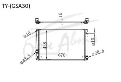 Радиатор TOYOTA ALPHARD 2008-2015 (GGH20) (2GR) 
Бренд: TONGSHI PL16MT