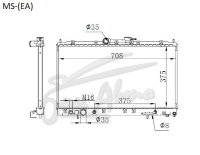Радиатор MITSUBISHI ASPIRE 1996-2006 (EA,EC) (4G93,4G94,4G64,6A13) 
Бренд: TONGSHI PL16AT