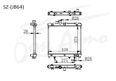 Радиатор SUZUKI JIMNY 2018- (JB64) (R06A) 
Бренд: TONGSHI PL26AT