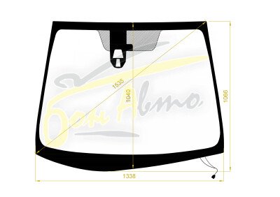 Стекло лобовое HONDA FIT 2013-2019 (GK-RHD-5d) обогрев щеток, место под 2 камеры, 
Бренд: BENSON с синей полосой