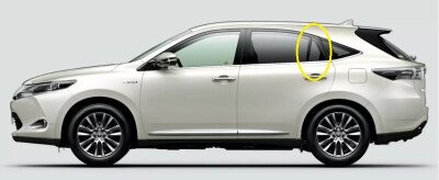 Стекло боковое TOYOTA HARRIER 2013-2020 XU60 RQ/LH 
Бренд: BENSON Тонированное