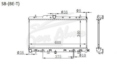 Радиатор SUBARU IMPREZA 2000-2007 (GG,GD) (EJ20-T) 
Бренд: TONGSHI AL32AT