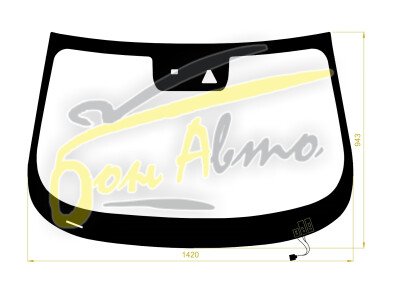 Стекло лобовое HAVAL F7 2019-2024 (SUV-LHD) обогрев щеток, место под 1 камеру, место под датчик дождя, 
Бренд: КМК с синей полосой