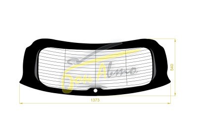 Стекло заднее с обогревом LEXUS RX 2015-2022 (AGL20-long) 1 отверстие молдинг, 
Бренд: BENSON Тонированное