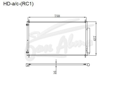Радиатор кондиционера HONDA ODYSSEY 2013- (RC1) 
Бренд: TONGSHI AL16