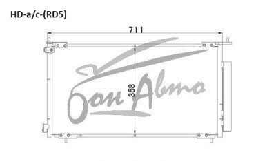Радиатор кондиционера HONDA ELEMENT 2003-2010 (YH2) 
Бренд: TONGSHI AL16