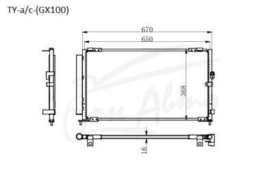 Радиатор кондиционера TOYOTA MARK II 1996-2000 (GX100) 
Бренд: TONGSHI AL16